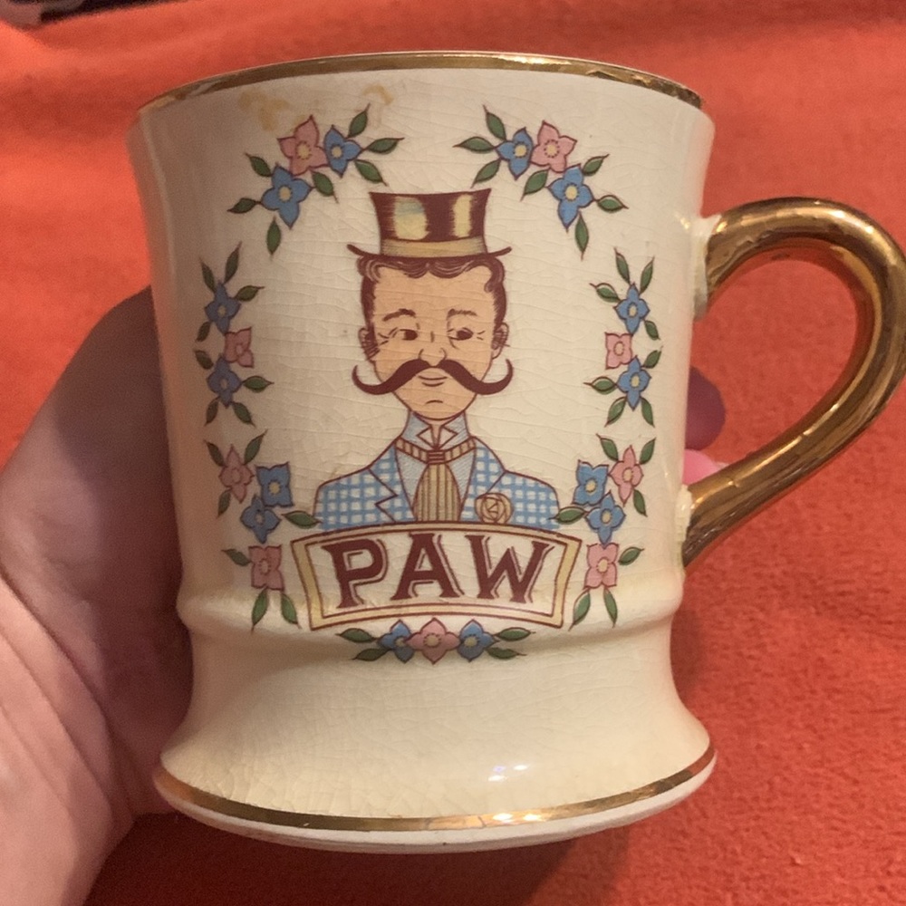 Vintage Enesco “PAW “ coffee mug